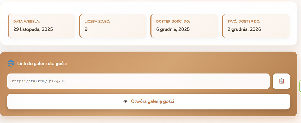 Podgląd galerii ślubnej