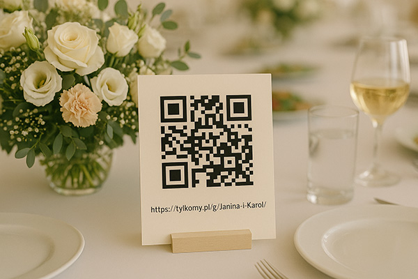 Kod QR na stole – przykład
